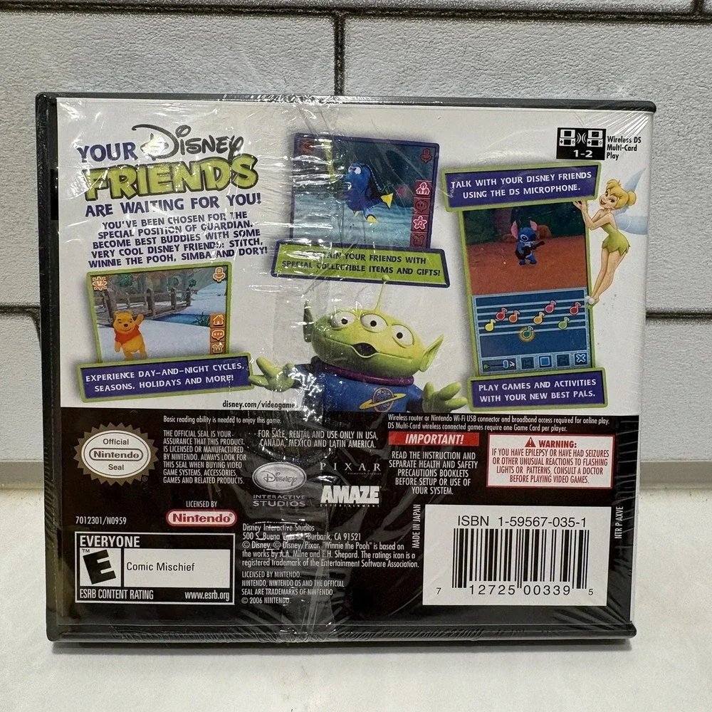 Disney Friends Nintendo DS 2008 Factory Sealed NEW NTR-AXVE-USA Disney Stitch